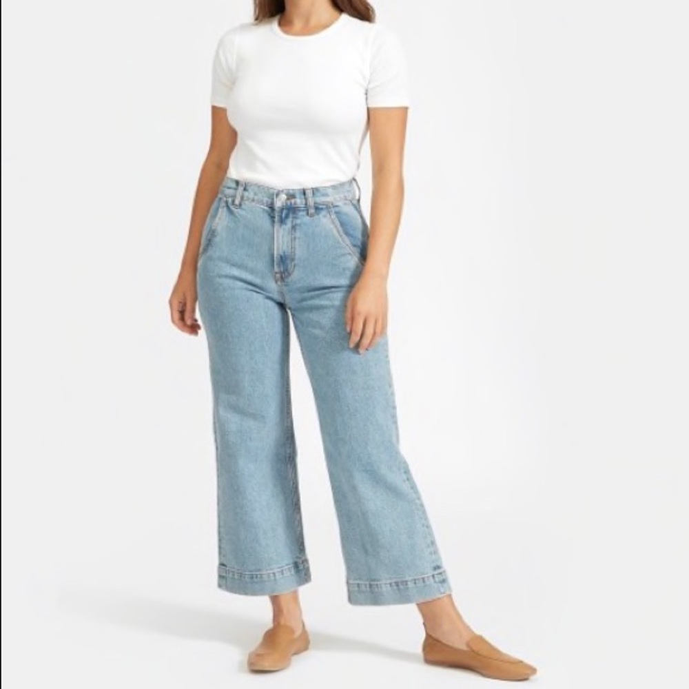 Everlane Light Blue Flare & Wide Leg Jeans